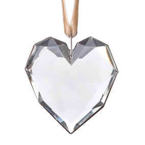 Hanging crystal heart pendant ornament