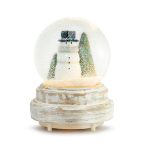 Snow Day Holiday Lit Musical Snowman Snow Globe 4" x 4.25" x 6"