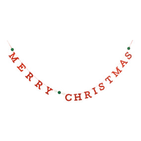 Merry Christmas Beaded Garland