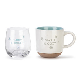 Christmas Cozy & Bright Mug & Glass Set 