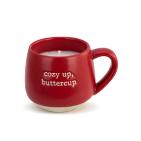 Red Mini Candle Mug - Cozy Up