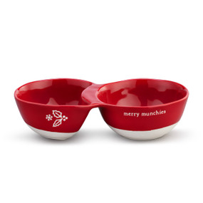 Merry Munchies Handheld Double Snack Bowl