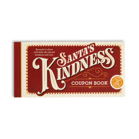 A red and cream coupon book for Santa's Kindness. A red and cream coupon book for Santa's Kindness.
