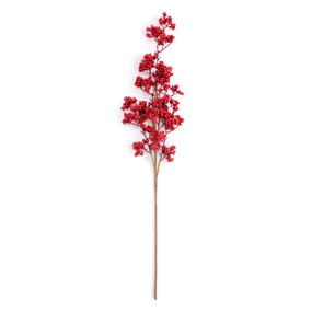 A spray pick made out of red berries.