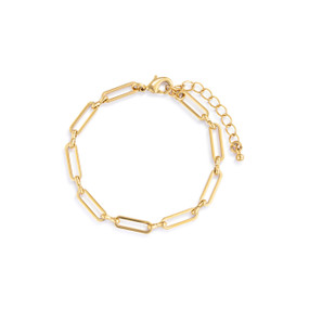 Gold Paperclip Chain Bracelet