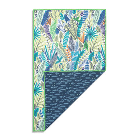 Tropical Blue Botanical Absorbent Reversible Towel