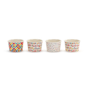 Ice Cream Melamine Bowls Set of 4