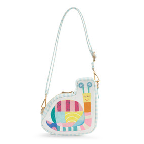 Plush Snail Crossbody - 1.75x6.6x6.5in