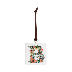 B Monogram Ornament - Bone