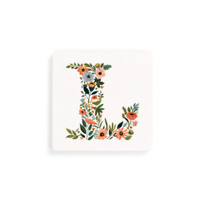 L Monogram Coasters - Set of 4