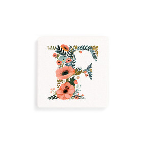 F Monogram Coasters - Set of 4