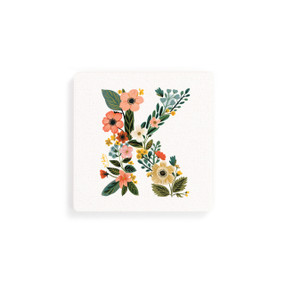 K Monogram Coasters - Set of 4