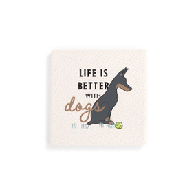 Dobermann Dog Coasters - Set of 4
