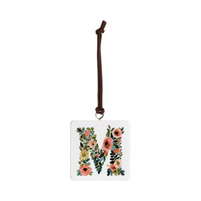 M Monogram Ornament - Bone