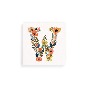 W Monogram Coasters - Set of 4