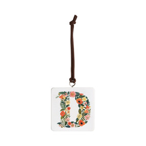 D Monogram Ornament - Bone