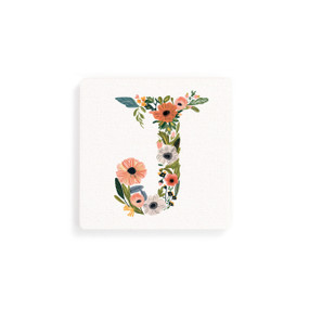 J Monogram Coasters - Set of 4
