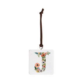 J Monogram Ornament - Bone