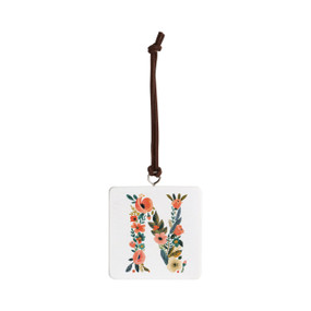 N Monogram Ornament - Bone