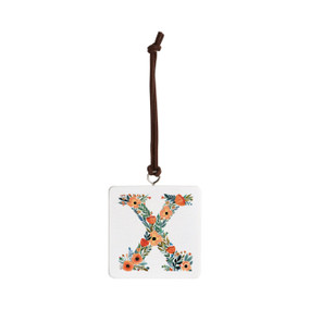 X Monogram Ornament - Bone