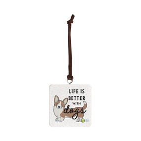 Corgi Dog Ornament - Bone