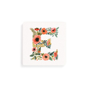 E Monogram Coasters - Set of 4