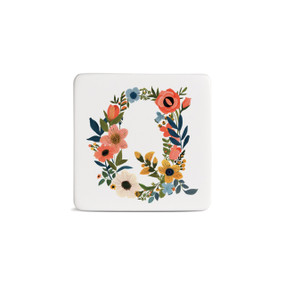 Q Monogram Magnet - Bone