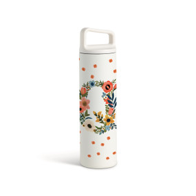 Q Monogram Water Bottle - White 20oz