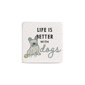 French Bulldog Dog Magnet - Bone