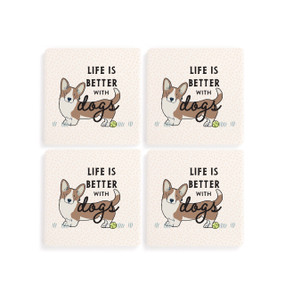 Corgi Dog Coasters - Set of 4