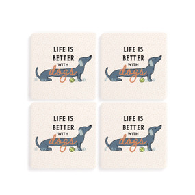 Dachshund Dog Coasters - Set of 4