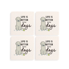 Old English Sheepdog Dog Coasters - Set of 4