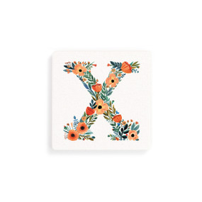X Monogram Coasters - Set of 4