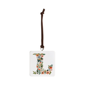 L Monogram Ornament - Bone