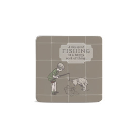 Day Spent Fishing Magnet - Bone