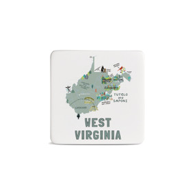 West Virginia State Magnet - Bone