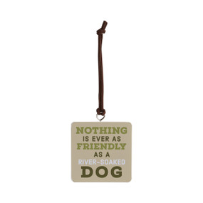 River-Soaked Dog Ornament - Bone