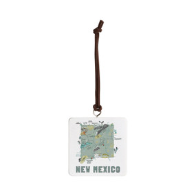 New Mexico State Ornament - Bone