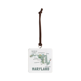Maryland State Ornament - Bone