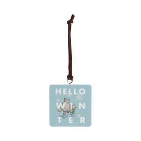 Hello Winter Ornament - Bone