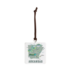 Arkansas State Ornament - Bone