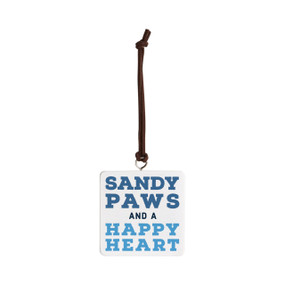 Sandy Paws Ornament - Bone
