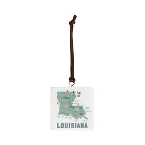 Louisiana State Ornament - Bone