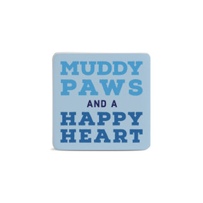 Muddy Paws Magnet - Bone