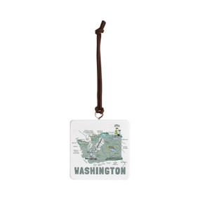 Washington State Ornament - Bone