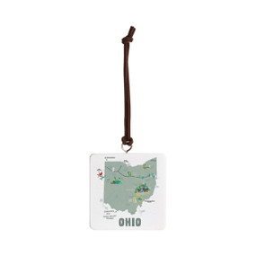 Ohio State Ornament - Bone