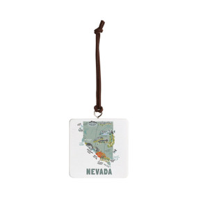 Nevada State Ornament - Bone