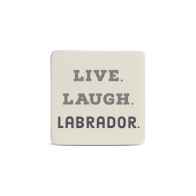 Live Laugh Labrador Magnet - Bone