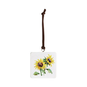 Sunflower Ornament - Bone