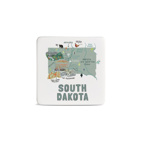 South Dakota State Magnet - Bone